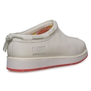UGG UGGs Tasman Sundae White Red Slippers Women's Warm Leather Wool Shoes 11